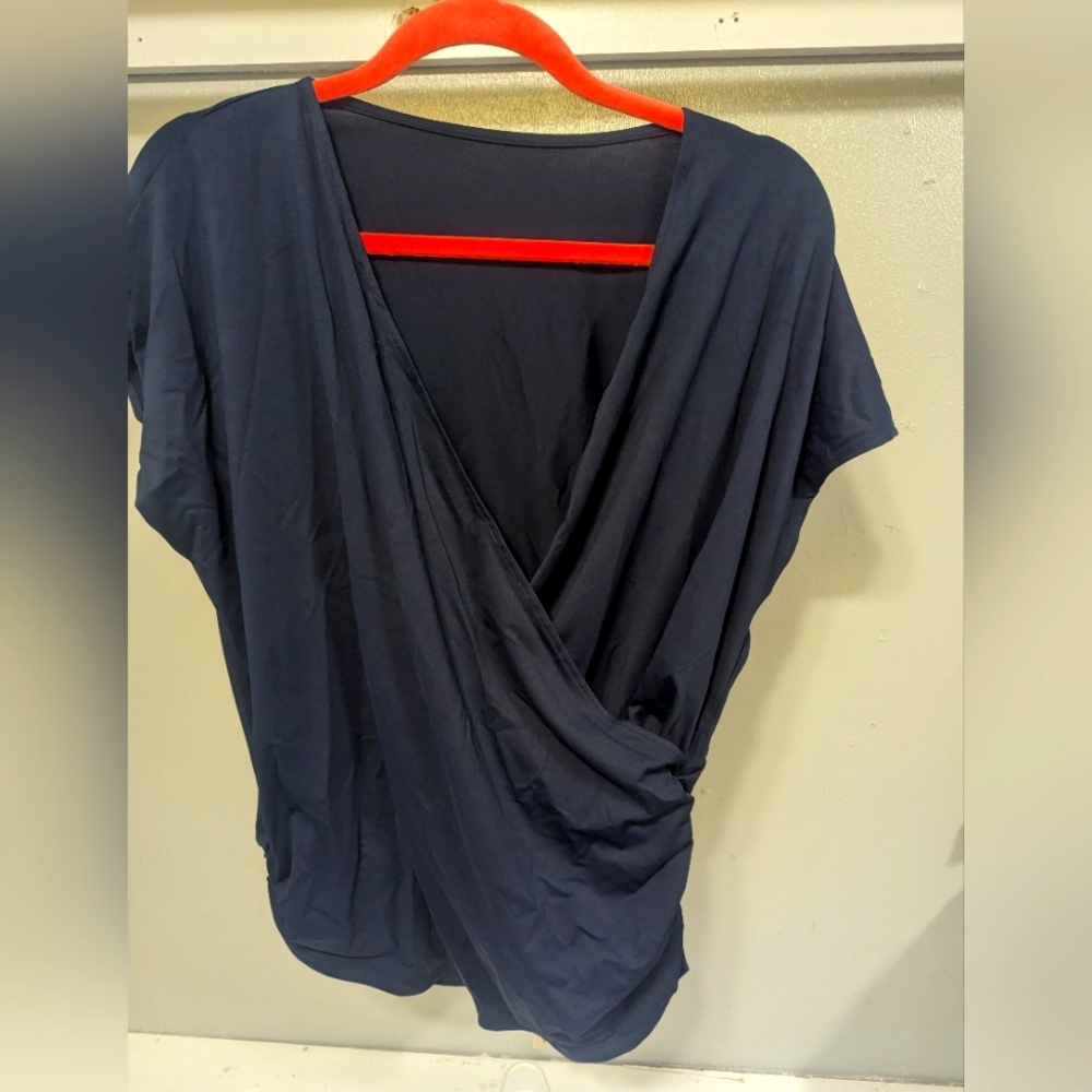 New Halara crossover low V navy top XL